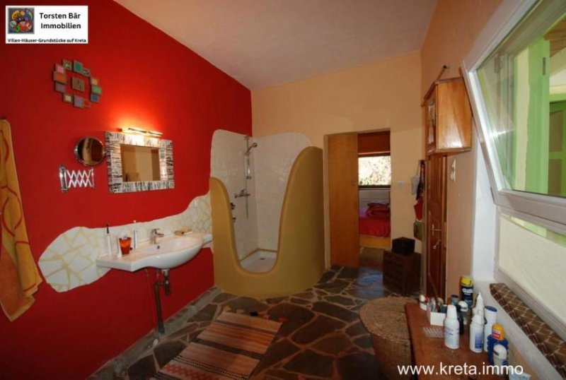 Sakturia Kreta, Saktouria, hübsches Steinhaus mit Garten und Terrasse mit Meer- und Bergblick Haus kaufen